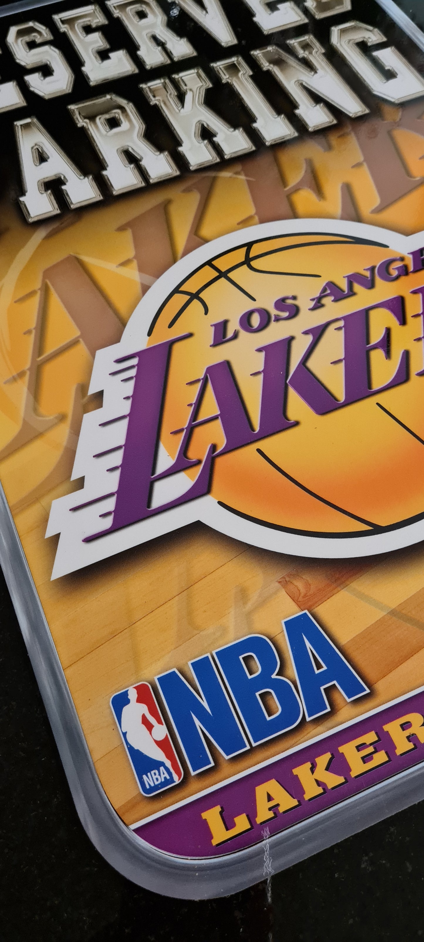 Lakers NBA Sign - Reserved Parking Wall Sign - Lakers Fans Only NBA