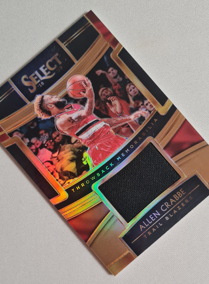 Allen Crabbe -2018/19 Panini Select Basketball #TM-AR Game-worn Patch/Material NBA Portland Trail Blazers /49