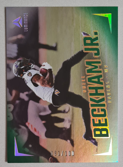 Odell Beckham Jr - 2024 Panini Luminance Green /100 Baltimore Ravens #77