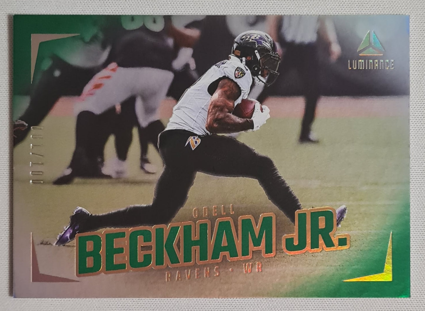 Odell Beckham Jr - 2024 Panini Luminance Green /100 Baltimore Ravens #77