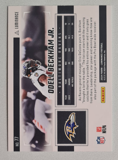 Odell Beckham Jr - 2024 Panini Luminance Green /100 Baltimore Ravens #77