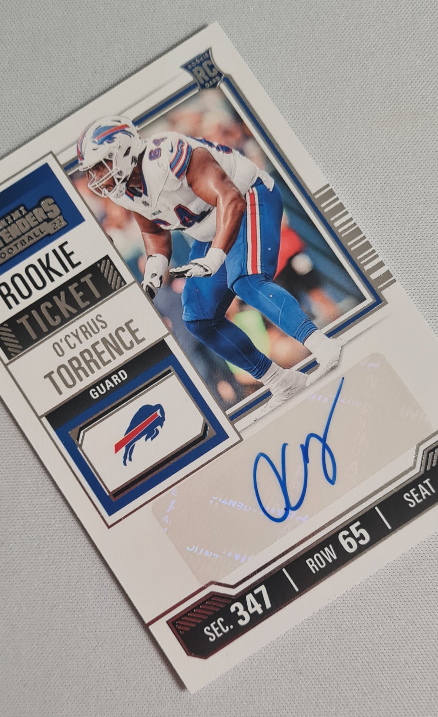 O'Cyrus Torrence - 2023 Panini Contenders Rookie Ticket Autograph Buffalo Bills #156
