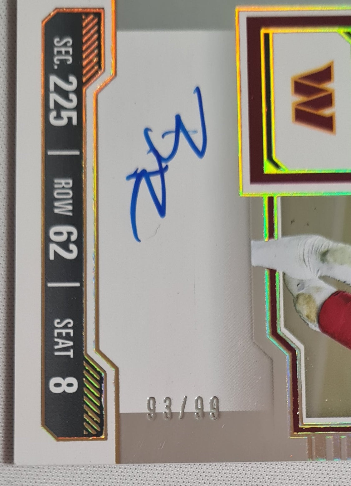 Brian Robinson Jr. - 2023 Panini Contenders Divisional Ticket /99 Autograph Washington Commanders #CTA-BRJ