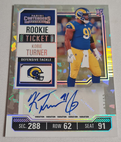 Kobie Turner - 2023 Panini Contenders Rookie Variation Cracked Ice Ticket Autograph /23 Los Angeles Rams