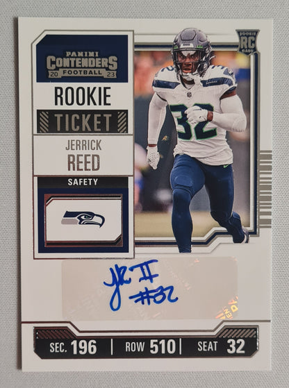 Jerrick Reed - 2023 Panini Contenders Rookie Ticket Auto Seattle Seahawks #186