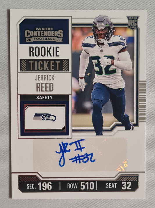 Jerrick Reed - 2023 Panini Contenders Rookie Ticket Auto Seattle Seahawks #186