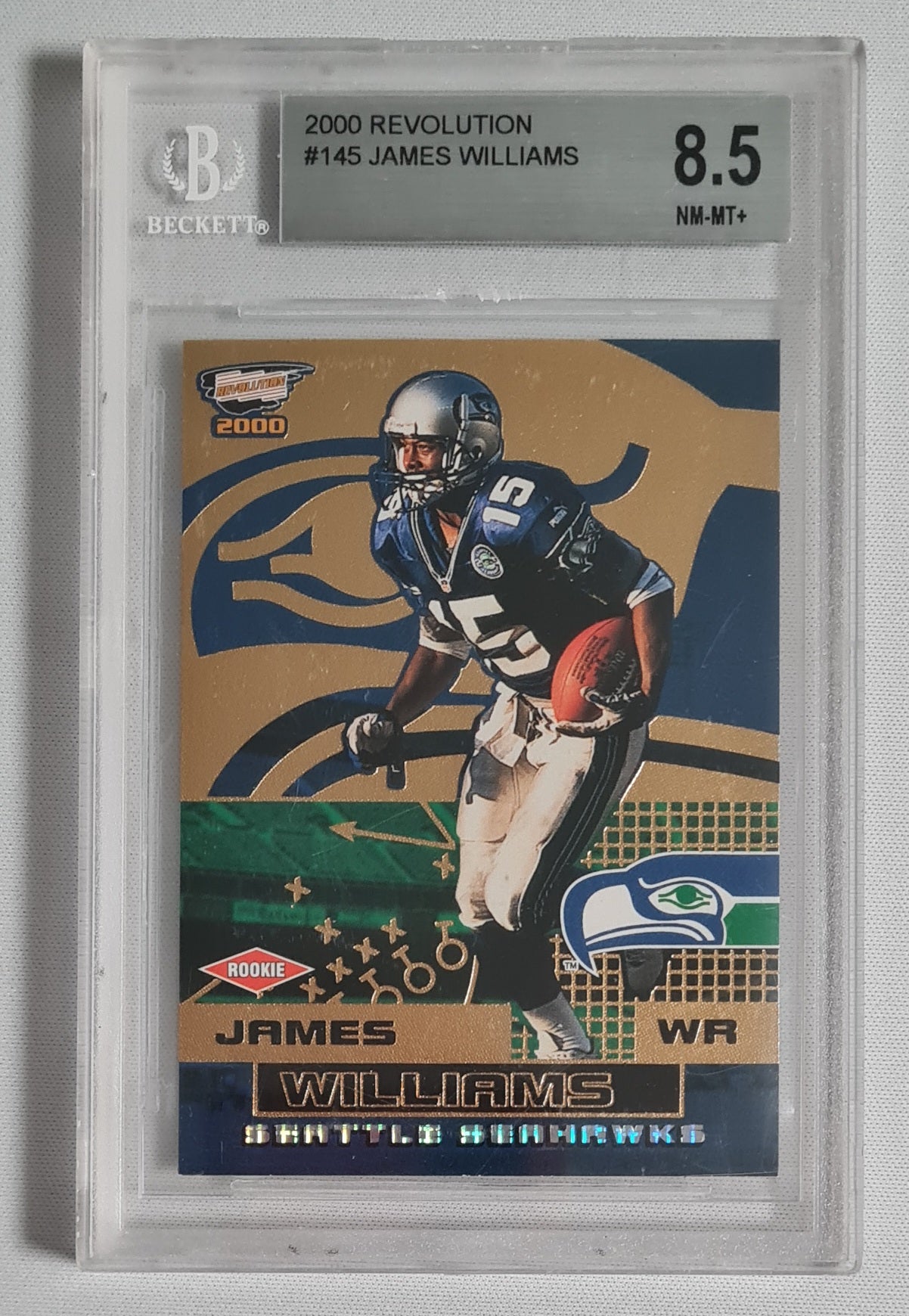 James Williams - 2000 Pacific Trading Cards #145 Rookie Card - NFL Seattle Seahawks Beckett 8.5