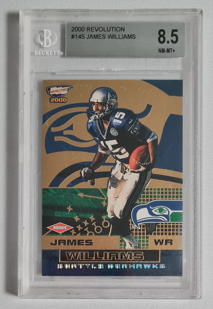 James Williams - 2000 Pacific Trading Cards #145 Rookie Card - NFL Seattle Seahawks Beckett 8.5