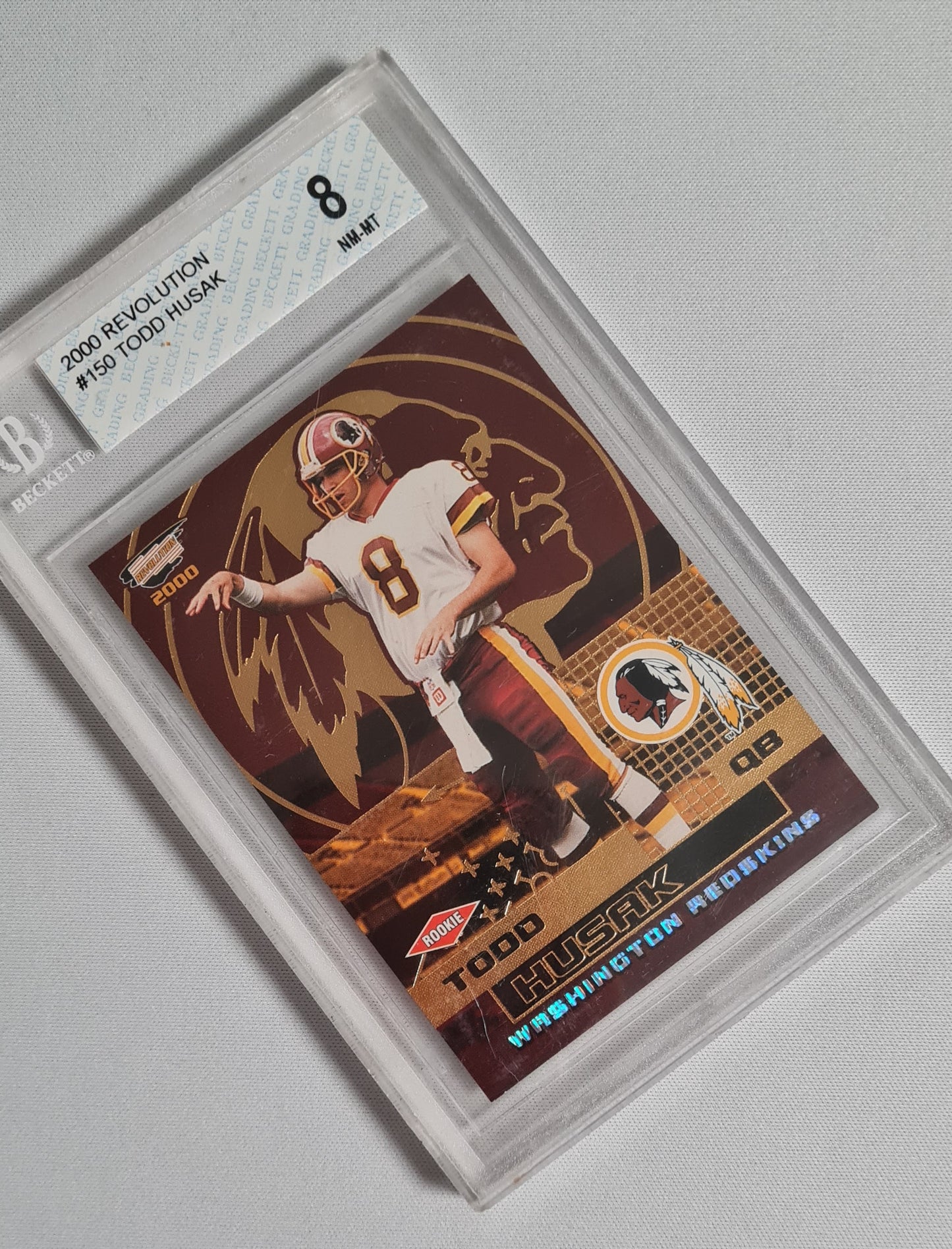 Todd Husak - 2000 Pacific Trading Cards #150 Rookie Card - NFL Washington (Redskins) Beckett 8