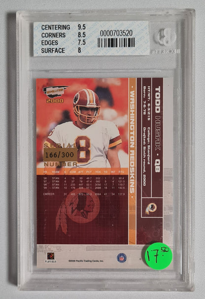 Todd Husak - 2000 Pacific Trading Cards #150 Rookie Card - NFL Washington (Redskins) Beckett 8