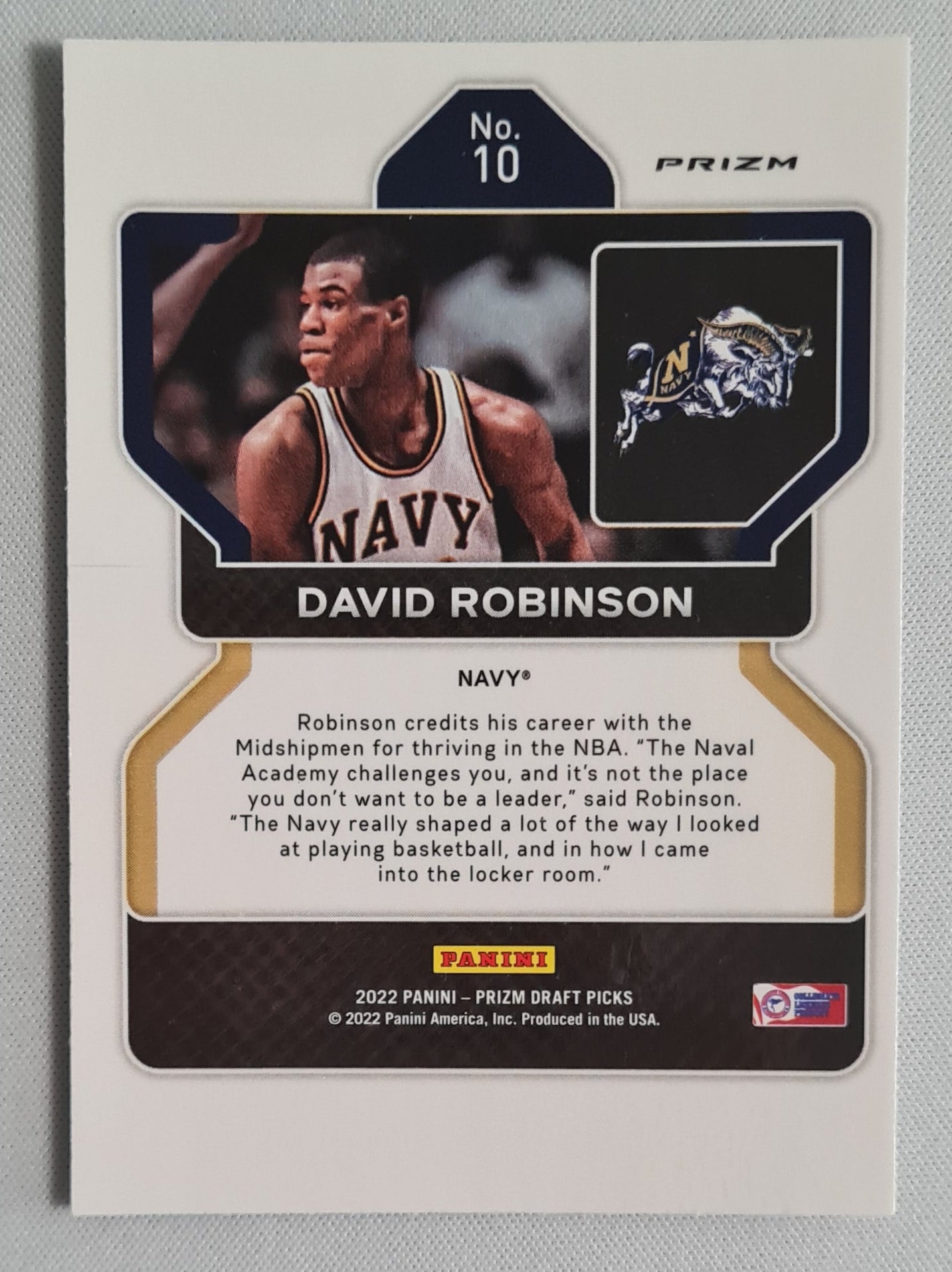 David Robinson - 2022 Prizm Draft Picks Basketball Hyper Prizm #10 Navy