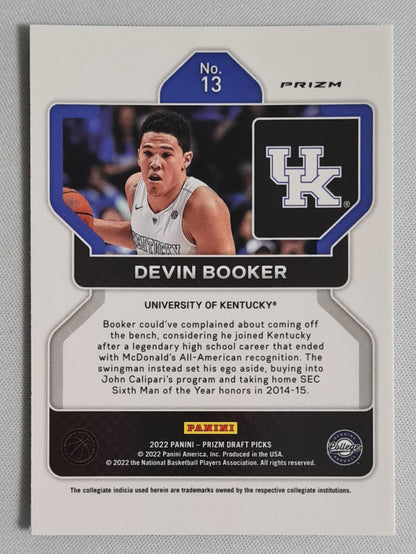 Devin Booker - 2022 Panini Prizm Draft Picks Hyper Prizm #13 Kentucky Wildcats