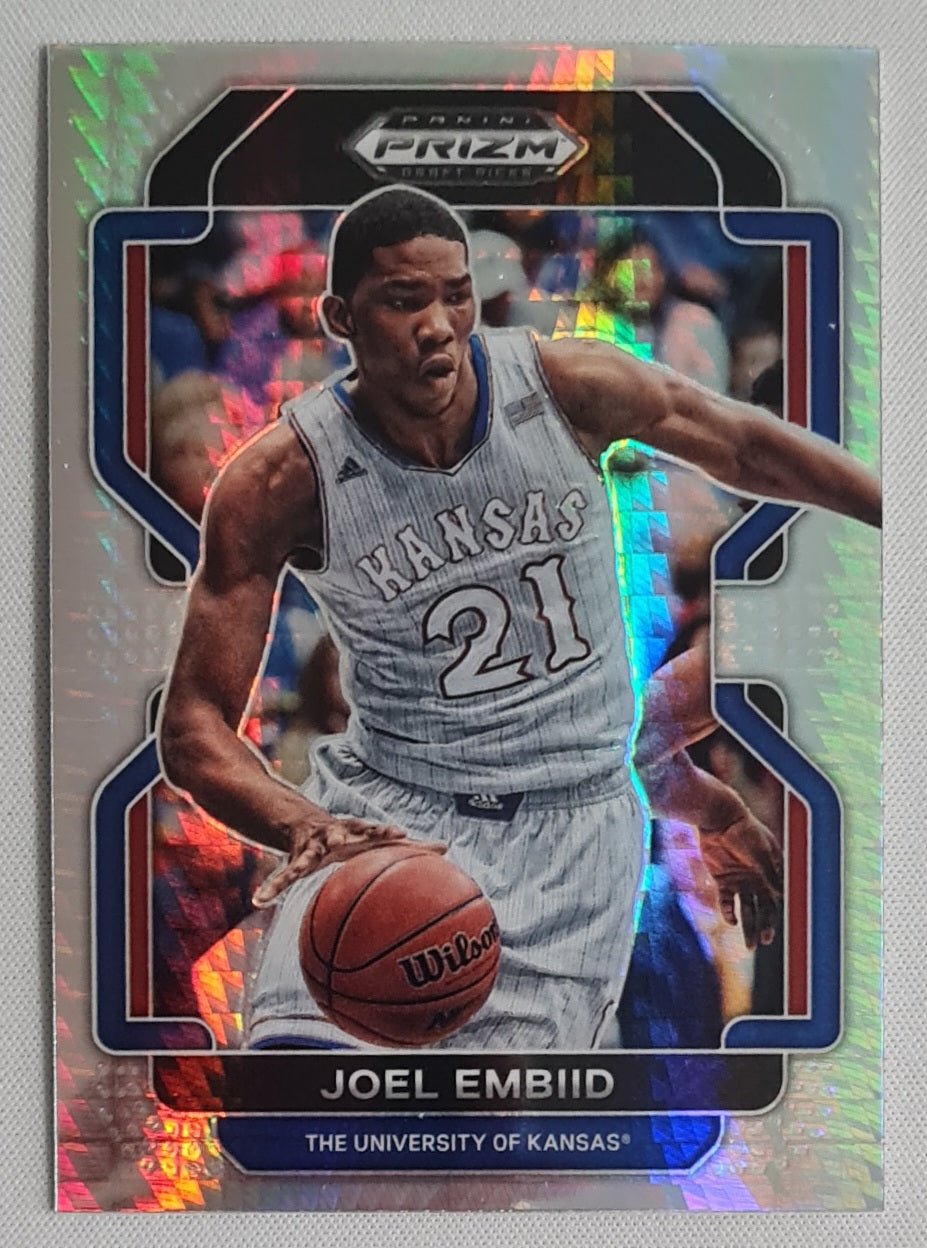 Joel Embiid - 2022 Prizm Draft Picks Hyper Prizm #26 Kansas Jayhawks