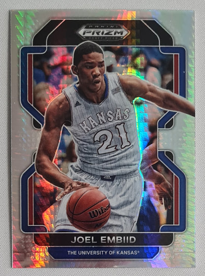Joel Embiid - 2022 Prizm Draft Picks Hyper Prizm #26 Kansas Jayhawks
