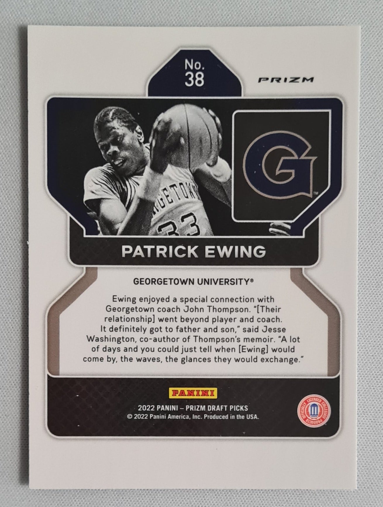 Patrick Ewing - 2022 Panini Prizm Draft Picks Hyper Prizm #38 Georgetown