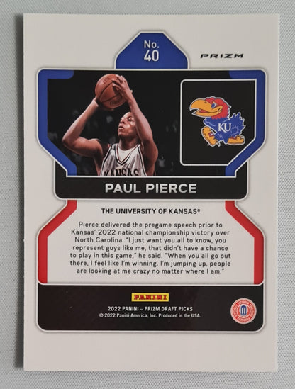 Paul Pierce - 2022 Panini Prizm Draft Picks Hyper Prizm #40 University of Kansas