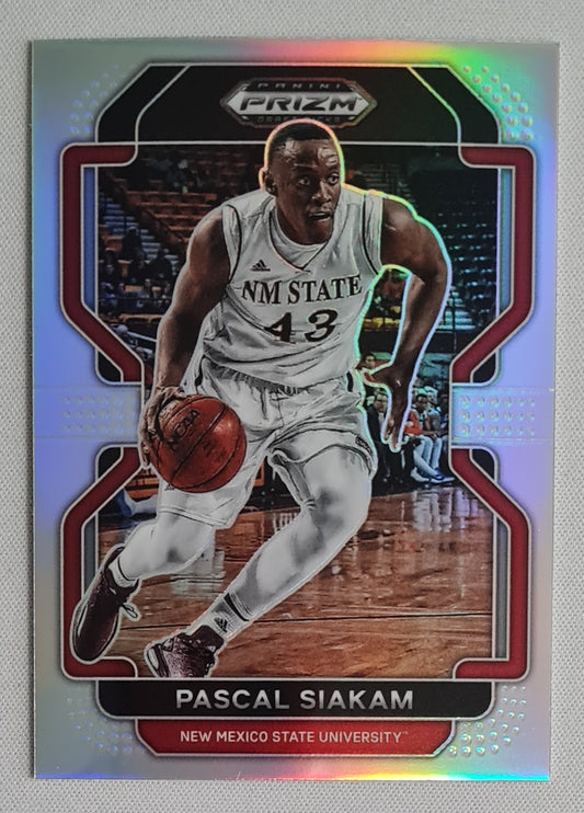 Pascal Siakam - 2022 Panini Prizm Draft Picks Silver #78 New Mexico State Aggies