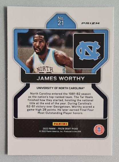 James Worthy - 2022 Panini Prizm Draft Picks Silver #21 North Carolina Tar Heels