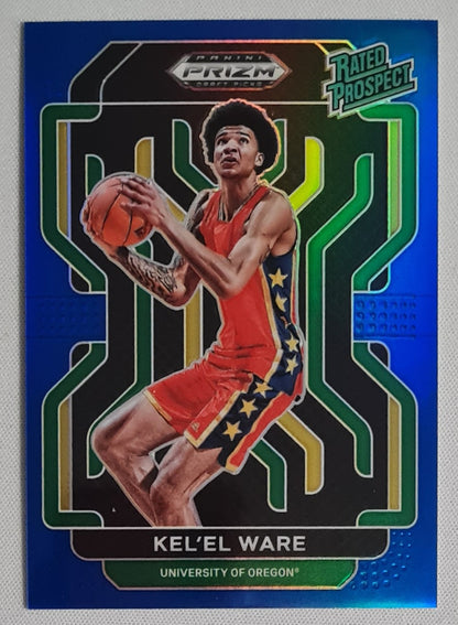 Kel'el Ware -  2022 Panini Prizm Draft Picks /199 Blue Rated Prospects University of Oregon