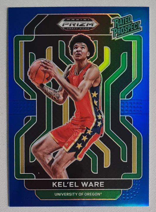 Kel'el Ware -  2022 Panini Prizm Draft Picks /199 Blue Rated Prospects University of Oregon