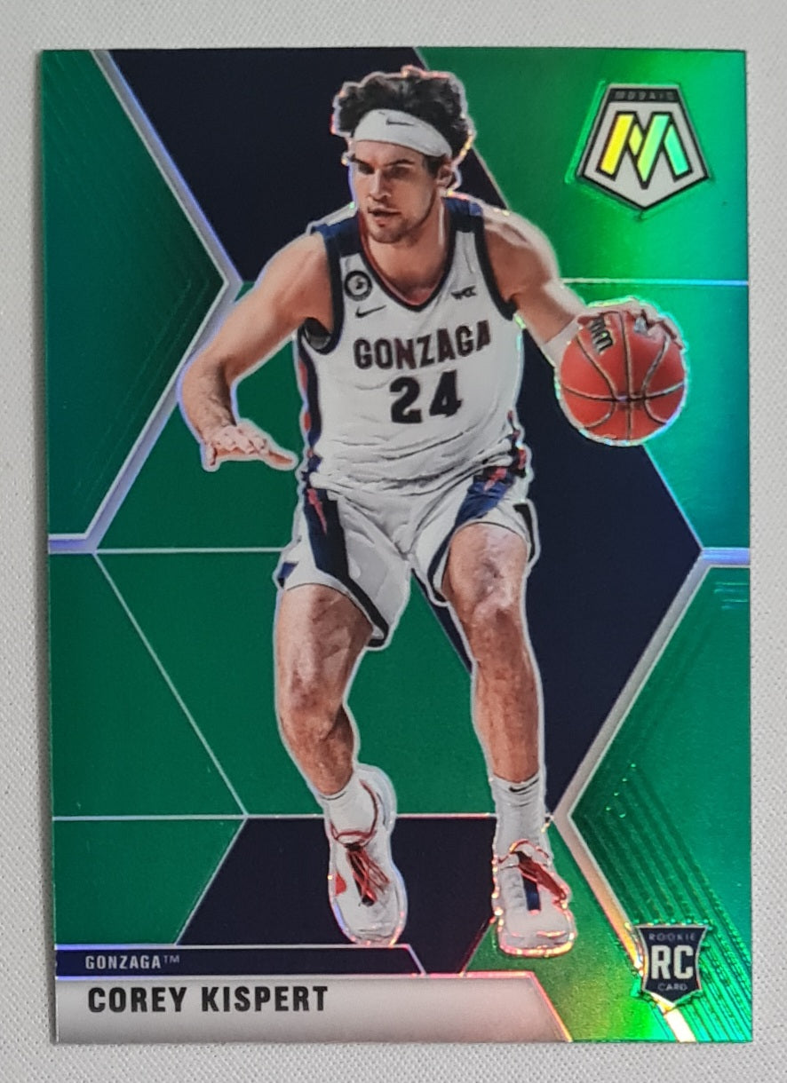 Corey Kispert - 2021 Panini Chronicles Mosiac Draft Picks Green Prizm #258 Gonzaga