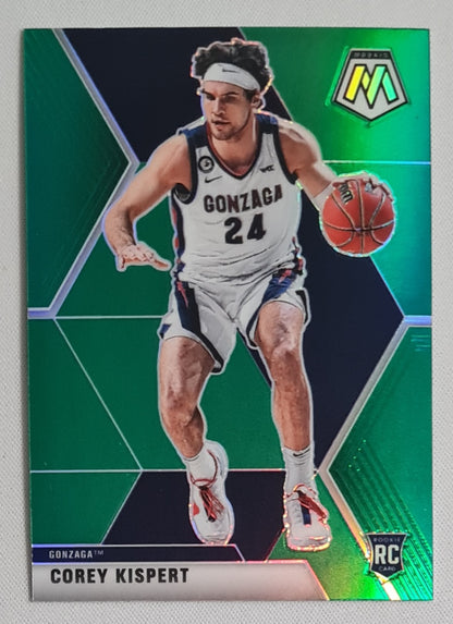Corey Kispert - 2021 Panini Chronicles Mosiac Draft Picks Green Prizm #258 Gonzaga
