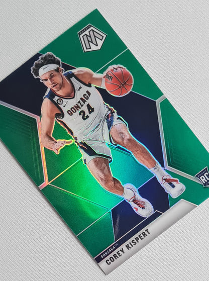 Corey Kispert - 2021 Panini Chronicles Mosiac Draft Picks Green Prizm #258 Gonzaga