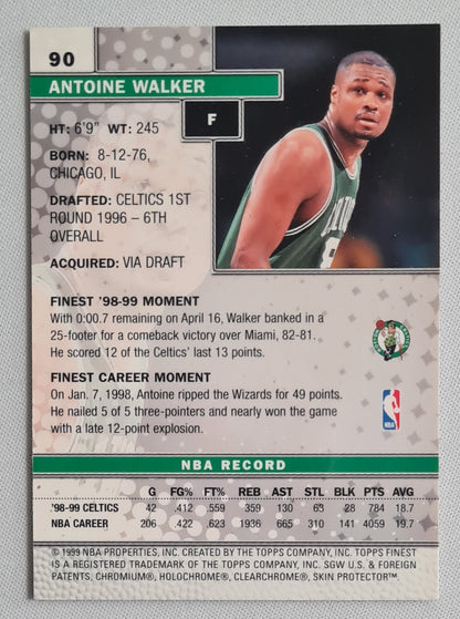 Antoine Walker - 1999 Topps Finest Sealed #90 Boston Celtics