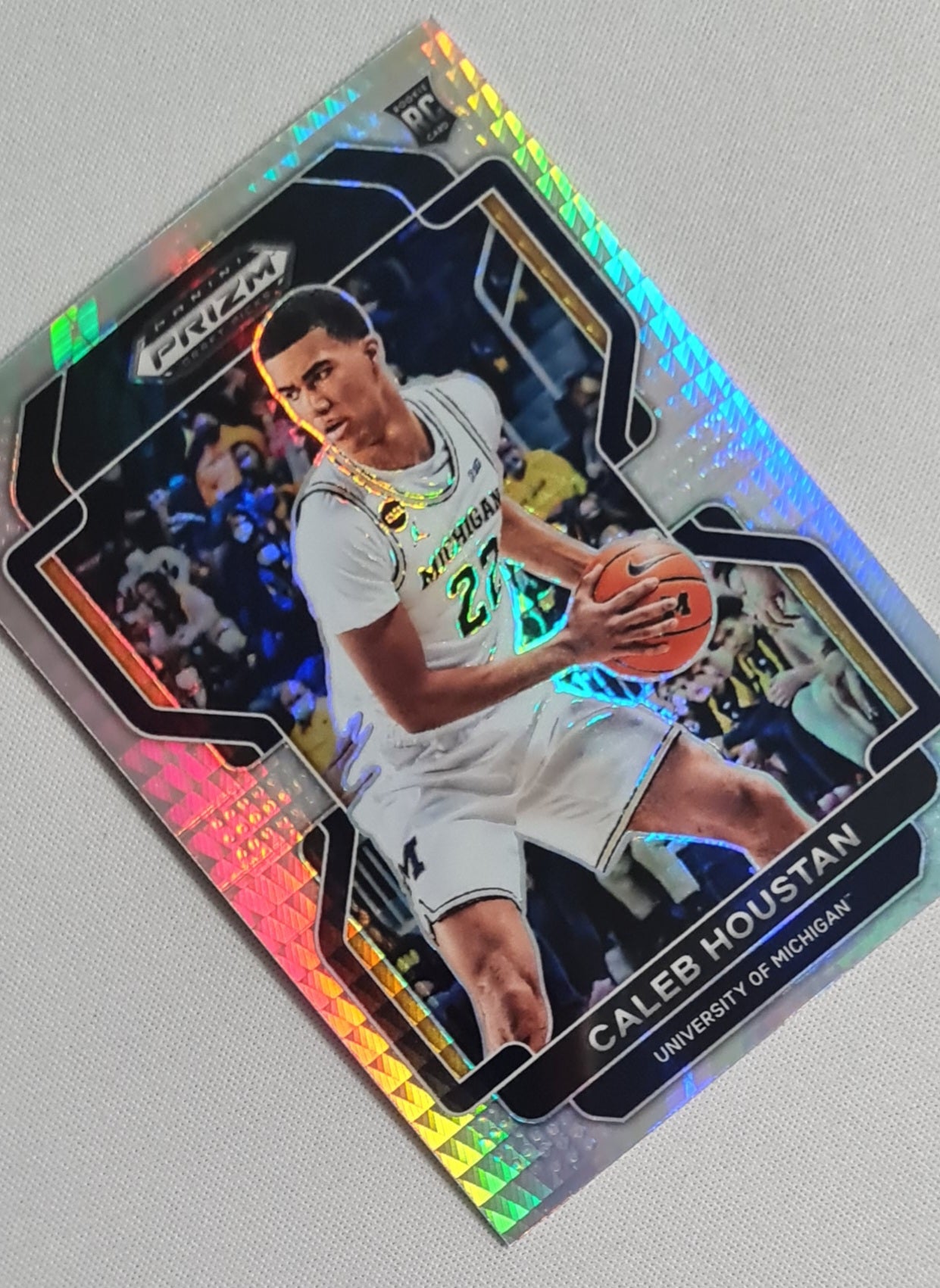 Caleb Houstan - 2022 Panini Prizm Draft Picks Hyper Prizm #95 Michigan Wolverines