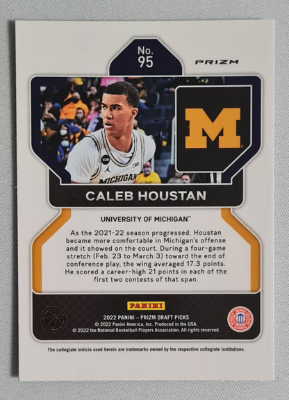 Caleb Houstan - 2022 Panini Prizm Draft Picks Hyper Prizm #95 Michigan Wolverines