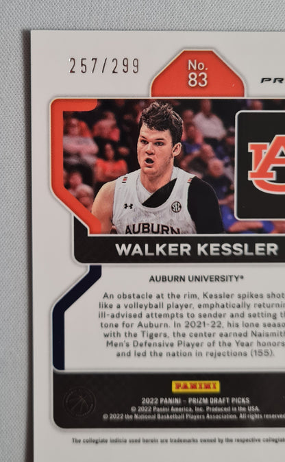 Walker Kessler - 2022 Panini Prizm Draft Picks /299 Red #83 Auburn Tigers