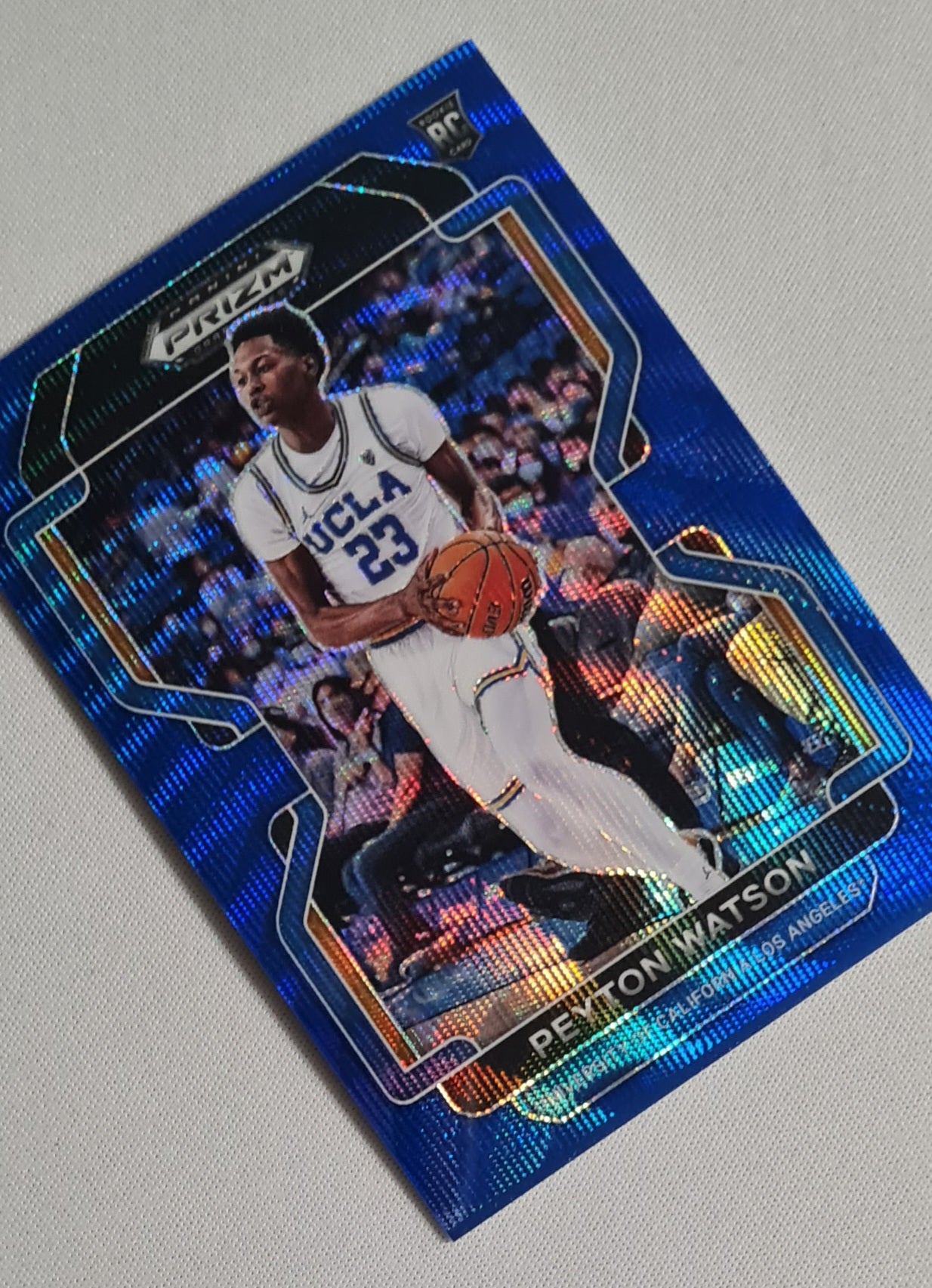 Peyton Watson - 2022 Panini Prizm Draft Picks /249 Blue Wave #27 UCLA