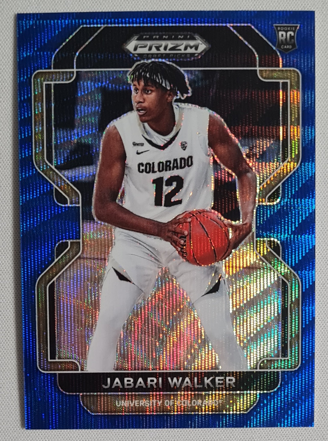 Jabari Walker - 2022 Panini Prizm Draft Picks /249 Blue Wave #96 University of Colorado