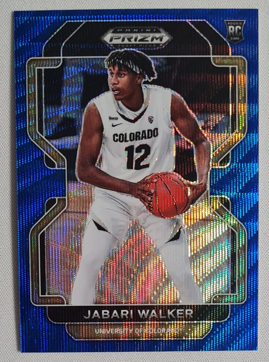 Jabari Walker - 2022 Panini Prizm Draft Picks /249 Blue Wave #96 University of Colorado