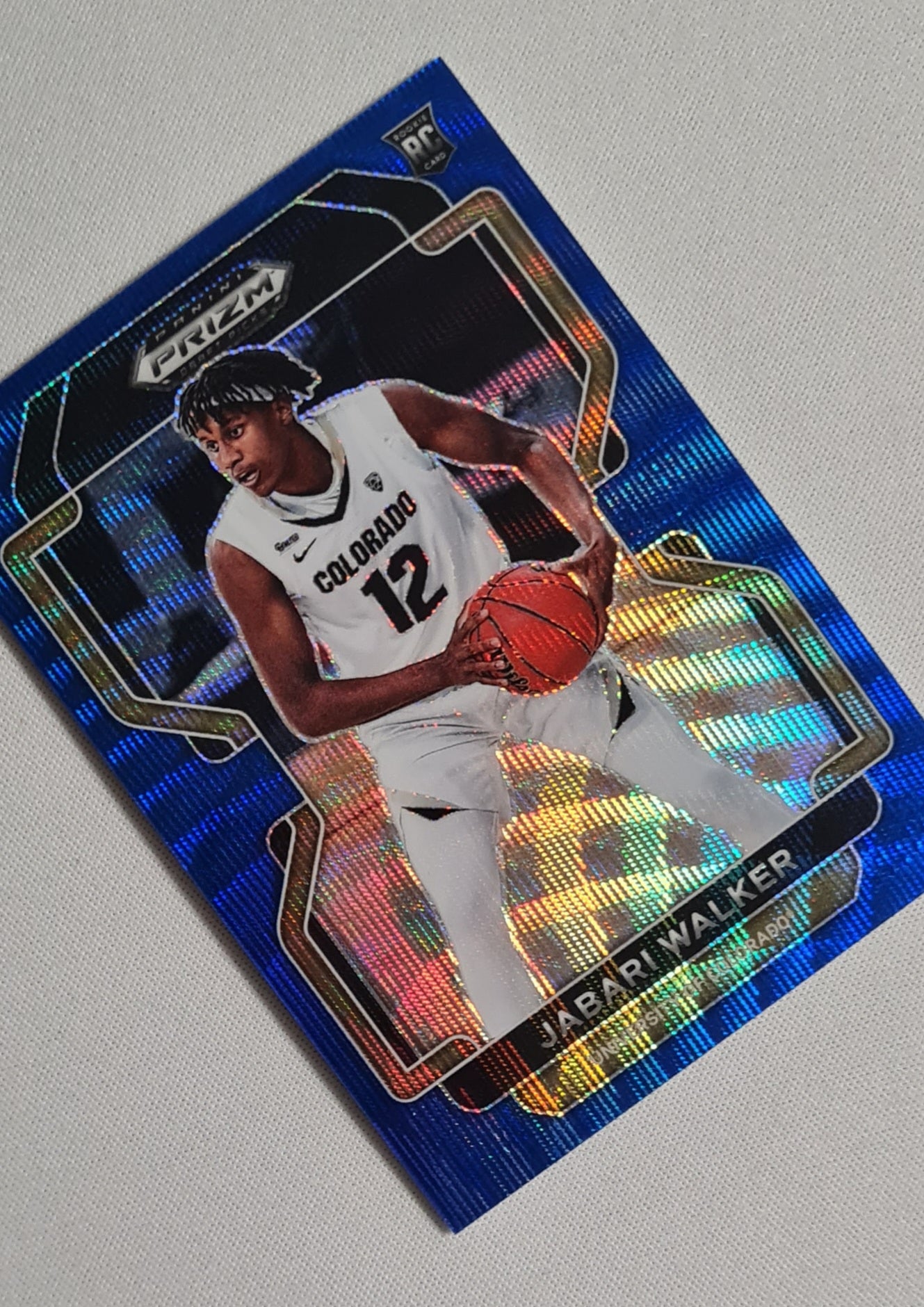 Jabari Walker - 2022 Panini Prizm Draft Picks /249 Blue Wave #96 University of Colorado