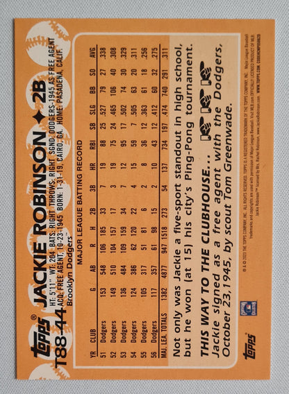 Jackie Robinson - 2023 Topps Series 1 1988 Topps 35th Anniversary #T88-44 Brooklyn Dodgers