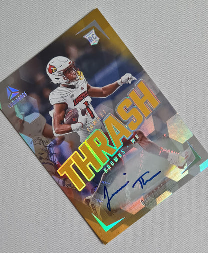 Jamari Thrash - 2024 Panini Luminance Football Yellow #161 (RC) Browns /100 + Autograph