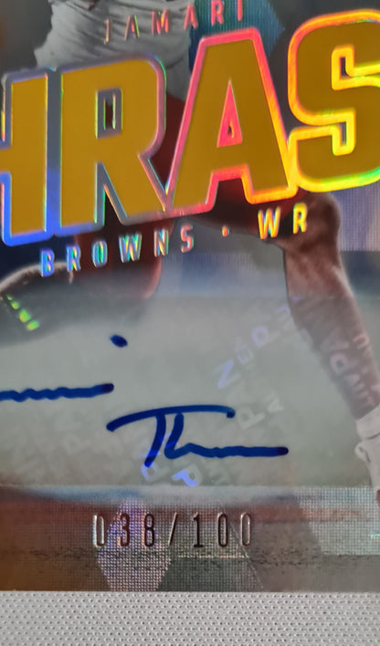 Jamari Thrash - 2024 Panini Luminance Football Yellow #161 (RC) Browns /100 + Autograph