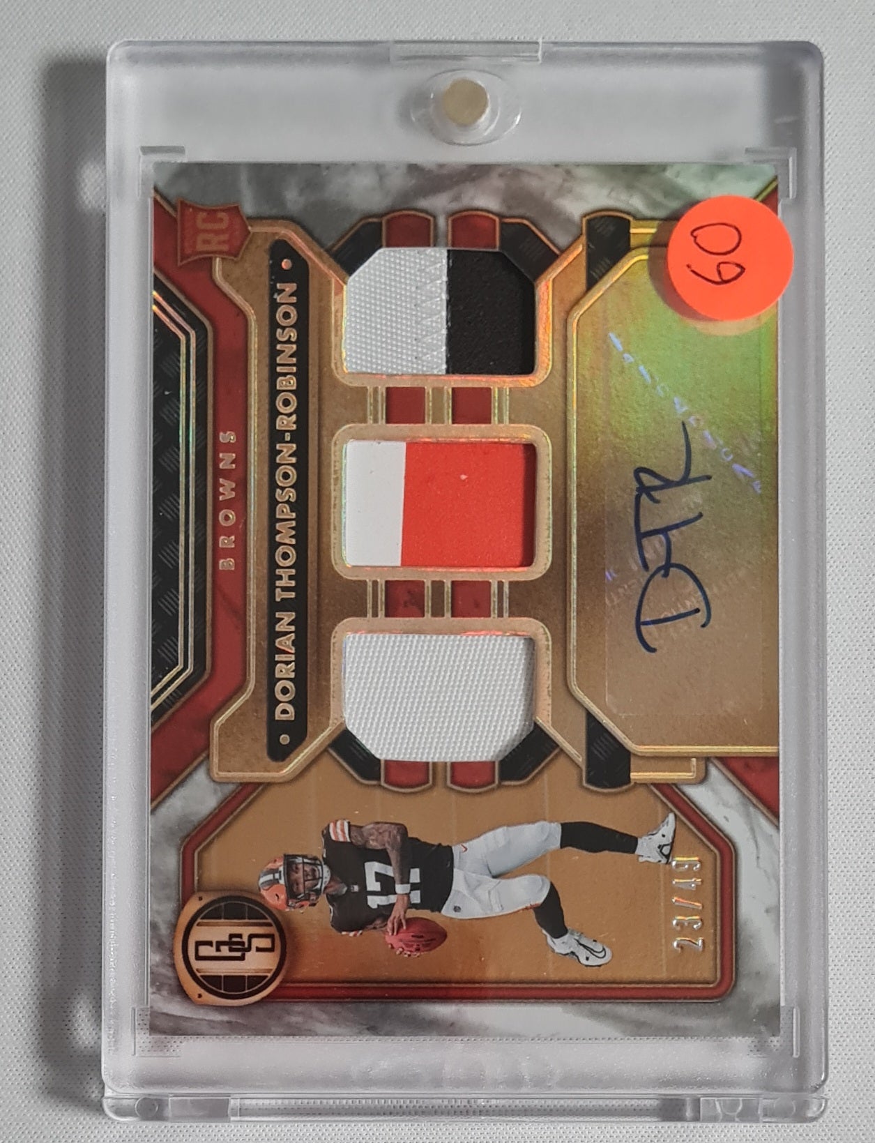 Dorian Thompson-Robinson - 2023 Panini Gold Standard Football #278 Browns Triple Patch + /49 + Autograph