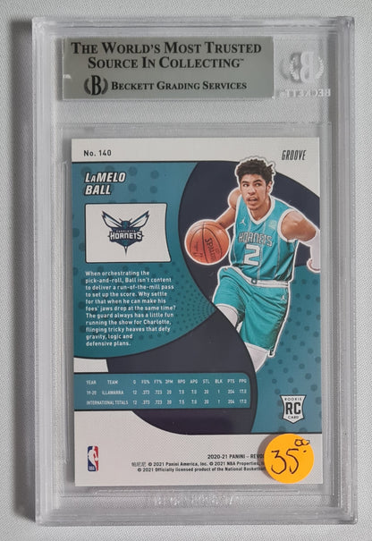LaMelo Ball - 2020/21 Panini Revolution #140 Groove (RC) NBA Charlotte Hornets Beckett 9 MINT