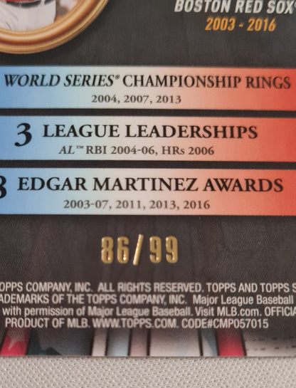David Ortiz - 2022 Topps Stadium Club Chrome Trophy Hunting Green /99 (TSC) #RL-15 - MLB Boston Red Sox