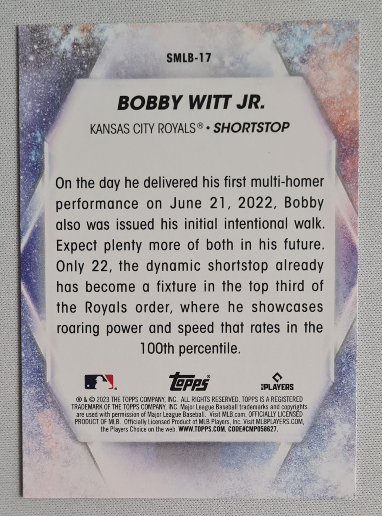 Bobby Witt Jr. - 2023 Topps Stars of MLB #SMLB-17 Baseball Kansas City Royals