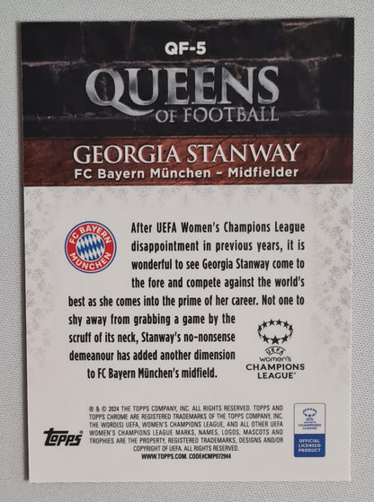 Georgia Stanway - 2024 Topps Chrome Queen of Football #QF-5 (CL)