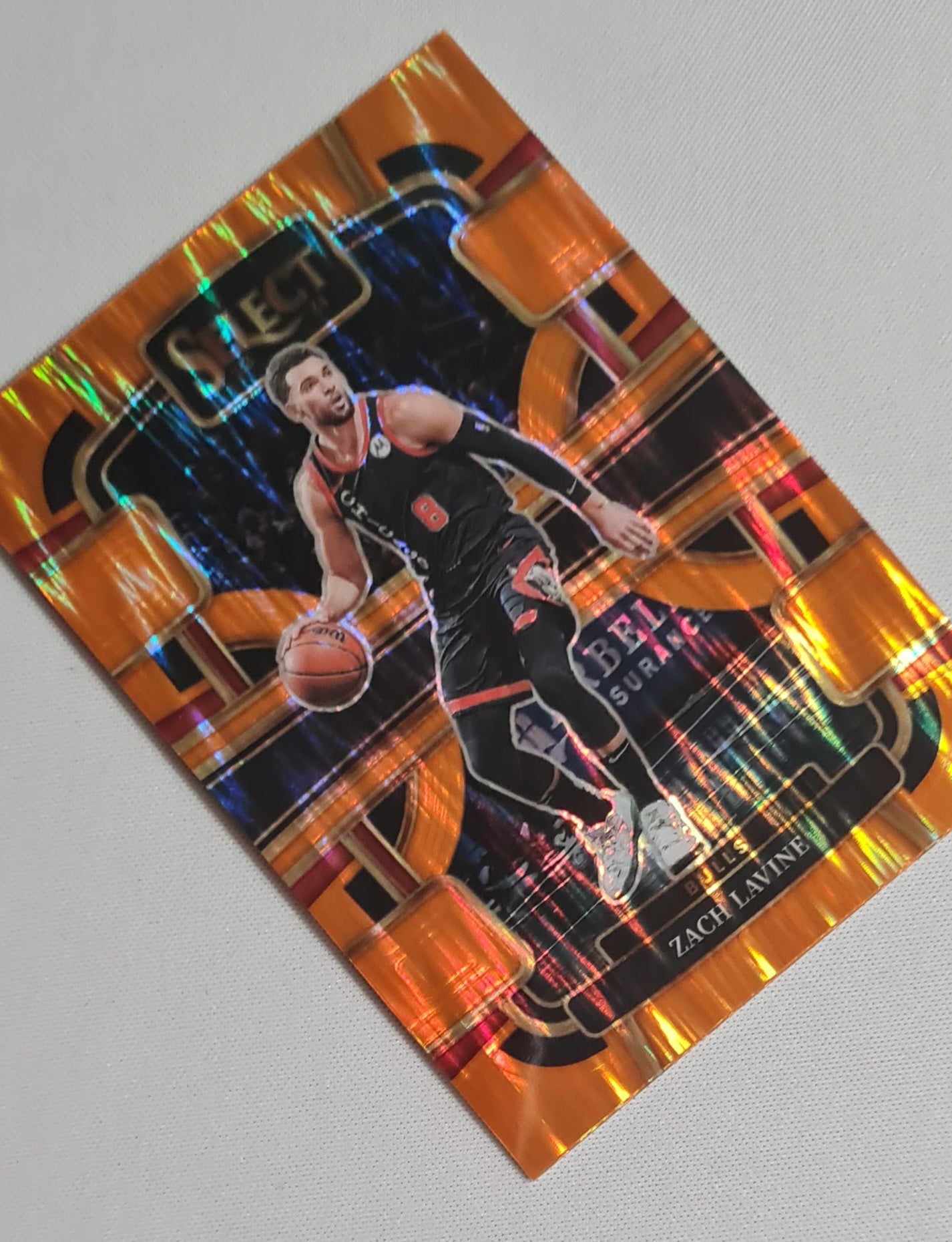 Zach Lavine - 2023/24 Panini Select Basketball #16 Orange Flash Prizm