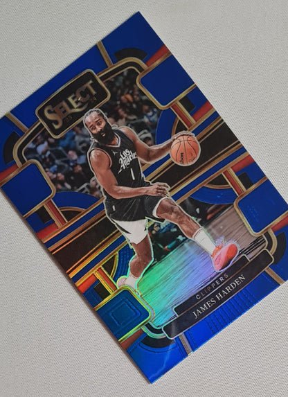 James Harden - 2023/24 Panini Select Basketball Prizm #64 Blue Prizm Concourse