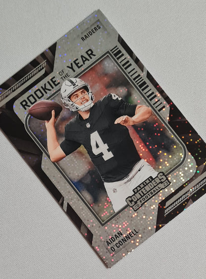 Aidan O'Connell - 2023 Panini Contenders Football #1 Rookie of the Year - Sparkle L.A. Raiders
