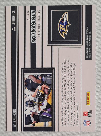 Kyle Hamilton - 2024 Panini Luminance Football Engaged #ENG-KHN Baltimore Ravens