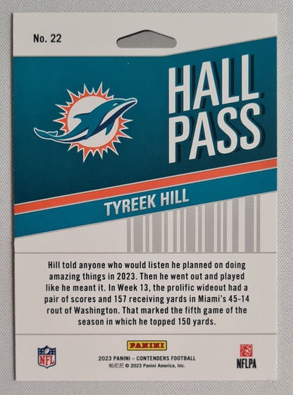 Tyreek Hill - 2023 Panini Contenders Football #22 "Hall Pass" Sparkle - NFL Miami Dolphins