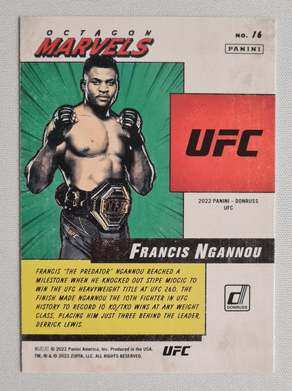Francis Ngannou - 2022 Panini Octagon Marvels #16 UFC Heavyweight