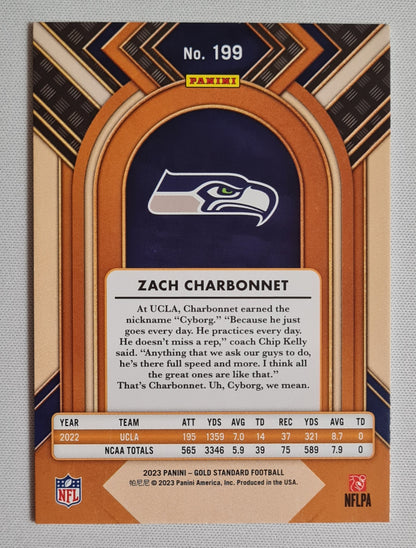 Zach Charbonnet - 2023 Panini Gold Standard Football #199 Seahawks /30